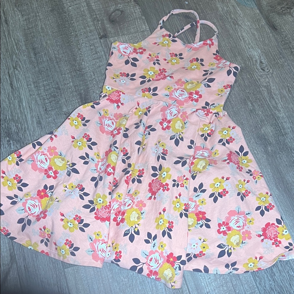 Floral Pink Kids Twirl Dress